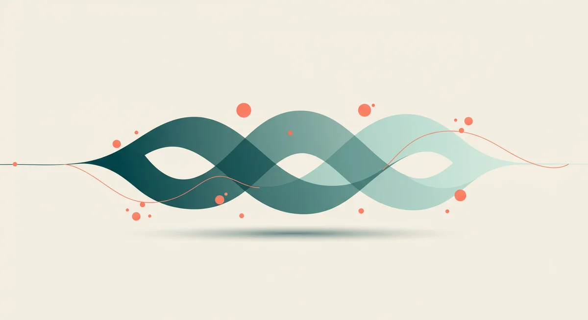 Abstrakte Darstellung des natürlichen Atemflusses