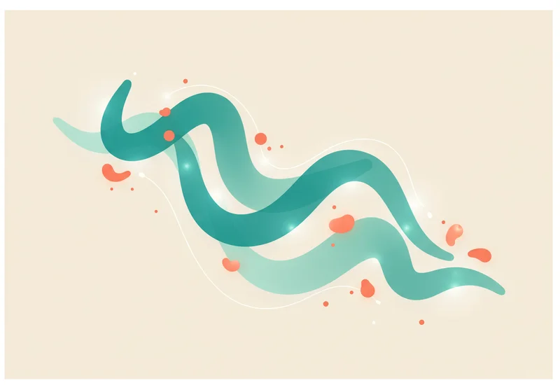 Abstrakte Darstellung von fließenden Formen in Türkistönen symbolisieren die Beruhigung des Nervensystems